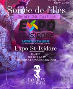 Soirée de filles / Expo St-Isidore 20 Juillet 2023