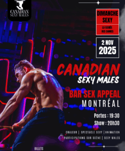 Canadian Sexy Males / Bar Sex Appeal / Dimanche 2 Novembre 2025
